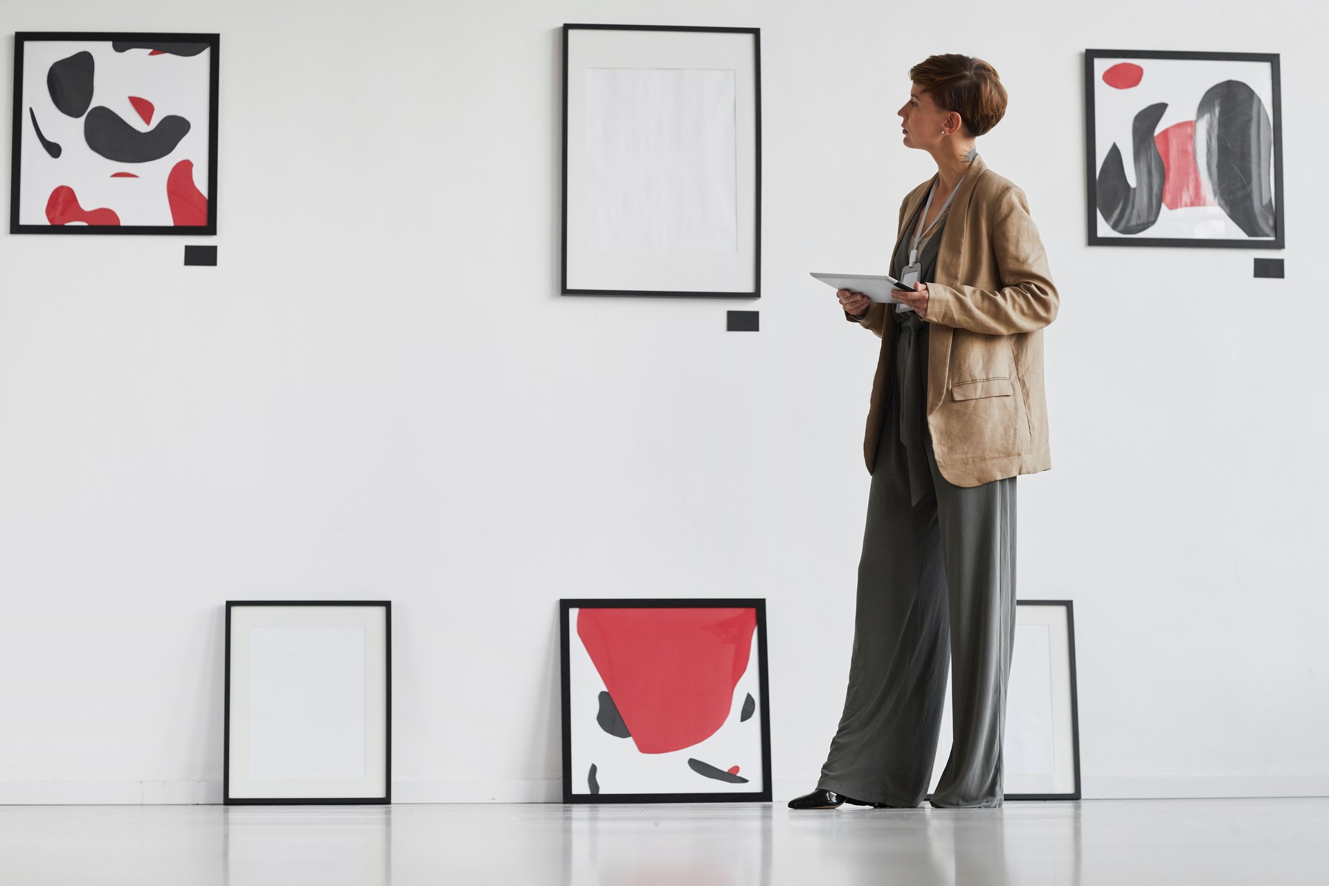 Creative Woman Managing Art Gallery